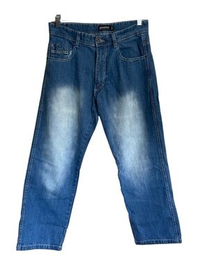 South Pole Men's Faded Blue Relaxed Jeans 32" W Retro Y2K Skater Style